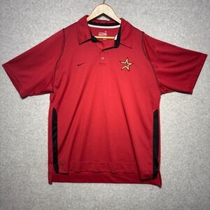 Nike Houston Astros MLB Polo Shirt Mens XL Red Performance Authentic Collection